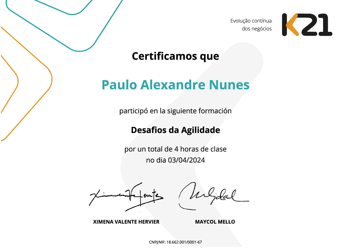 Certificado K21